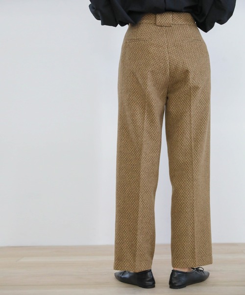 select MOCA（セレクトモカ）の「2020 A/W ハーリキンチェックパンツ(ウール混ストレートセンタープレスパンツ)（その他パンツ・レディース・ブラウン/カーキオリーブ・SMALL/MEDIUM）」の10枚目の写真