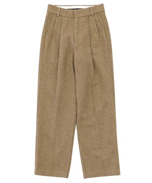 select MOCA（セレクトモカ）の「2020 A/W ハーリキンチェックパンツ(ウール混ストレートセンタープレスパンツ)（その他パンツ・レディース・ブラウン/カーキオリーブ・SMALL/MEDIUM）」の22枚目の写真