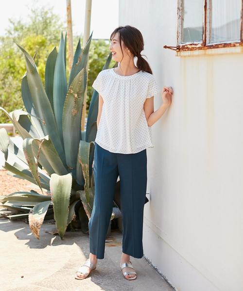 J.PRESS Ladies（J.プレス レディス）の「【洗える】ドライタッチツイルストレッチ パンツ（その他パンツ・レディース・ダークブラウン系/グリーン系・S/XS/XXS）」の14枚目の写真