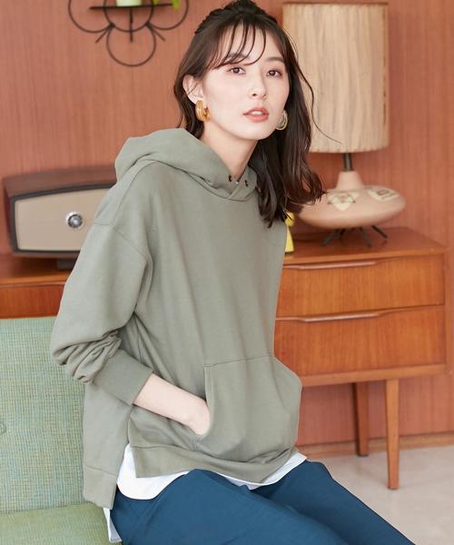 J.PRESS Ladies（J.プレス レディス）の「【洗える】ドライタッチツイルストレッチ パンツ（その他パンツ・レディース・ダークブラウン系/グリーン系・S/XS/XXS）」の4枚目の写真