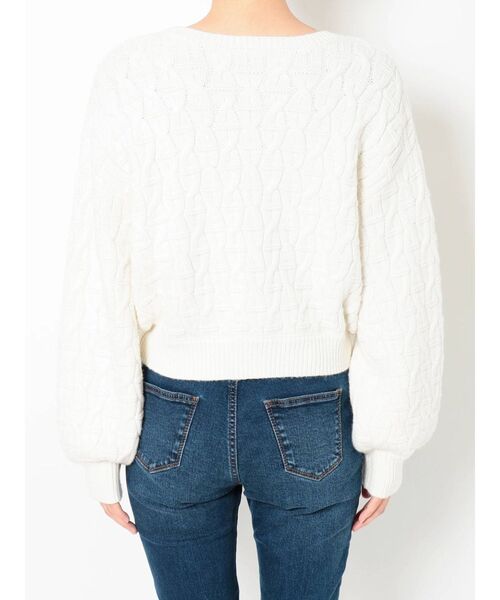 RESEXXY（リゼクシー）の「イレギュラーパターンニットトップス（ニット/セーター・レディース・ブラック/ベージュ/オフホワイト・FREE）」の22枚目の写真