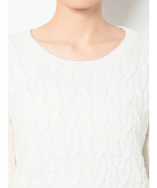 RESEXXY（リゼクシー）の「イレギュラーパターンニットトップス（ニット/セーター・レディース・ブラック/ベージュ/オフホワイト・FREE）」の21枚目の写真