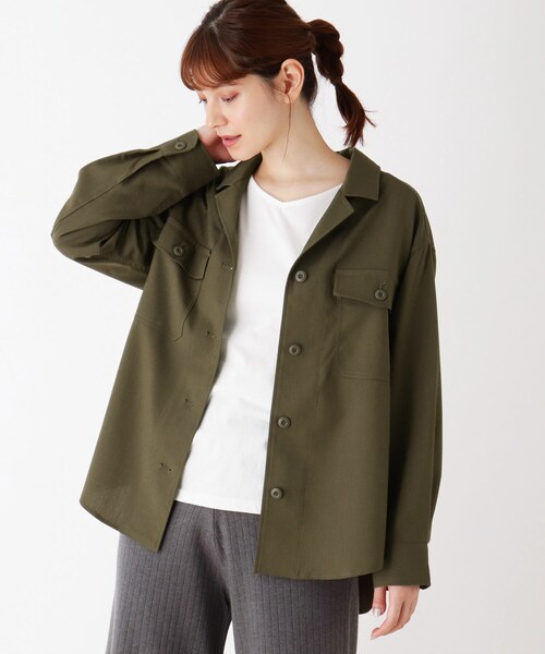 セール M L ミリタリーシャツジャケット シャツ ブラウス Dreskip ドレスキップ のファッション通販 Zozotown