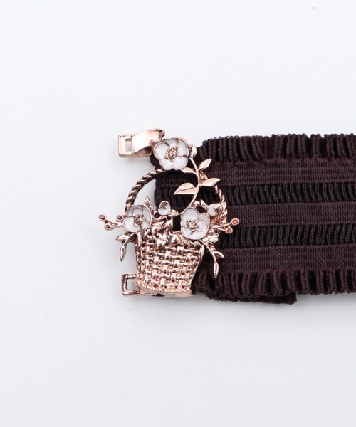 axes femme(アクシーズファム)の「ロージームードゴムベルト(ベルト・レディース・ピンク/アンティークゴールド・MEDIUM)」の11枚目の写真