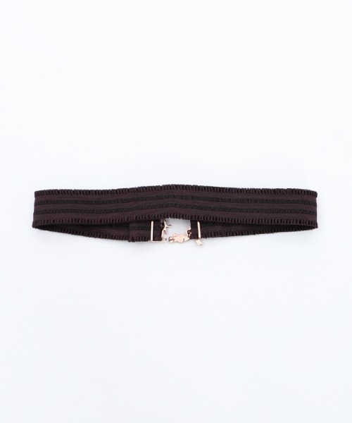 axes femme(アクシーズファム)の「ロージームードゴムベルト(ベルト・レディース・ピンク/アンティークゴールド・MEDIUM)」の12枚目の写真