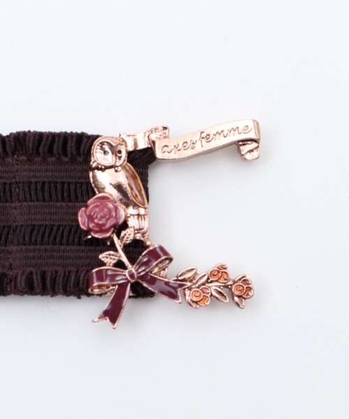 axes femme(アクシーズファム)の「ロージームードゴムベルト(ベルト・レディース・ピンク/アンティークゴールド・MEDIUM)」の14枚目の写真