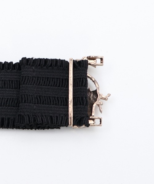 axes femme(アクシーズファム)の「ロージームードゴムベルト(ベルト・レディース・ピンク/アンティークゴールド・MEDIUM)」の7枚目の写真