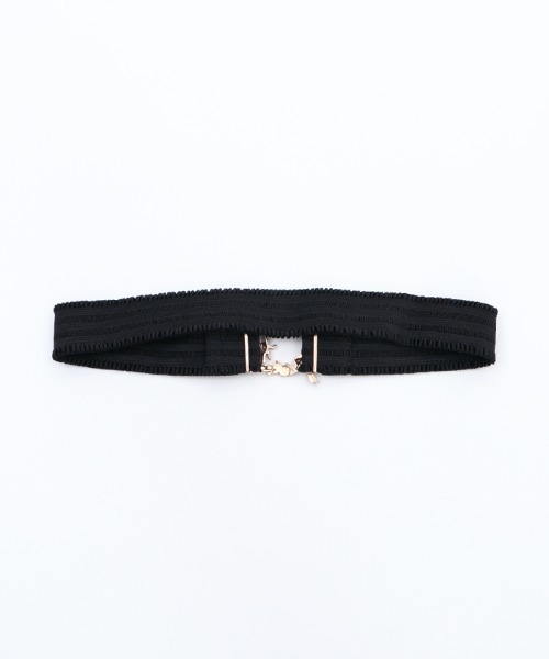 axes femme(アクシーズファム)の「ロージームードゴムベルト(ベルト・レディース・ピンク/アンティークゴールド・MEDIUM)」の8枚目の写真