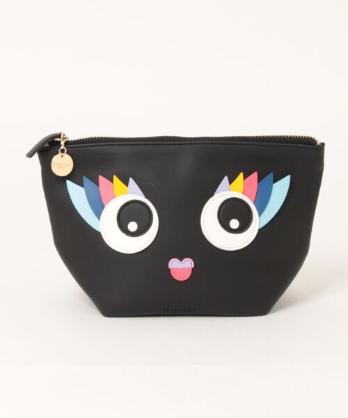 【セール】【IPHORIA】 Big Cosmetic Bag Trapez - Black Owl Kiss（ポーチ）｜iphoria（アイフォリア）