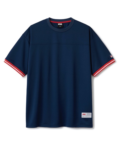 FTC（エフティーシー）の「STRIPE RIB FOOTBALL TOP（Tシャツ/カットソー・メンズ・ホワイト/ネイビー・LARGE/MEDIUM）」の2枚目の写真