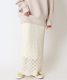 U by SPICK&SPAN | クロシェニットスカート◆(スカート)