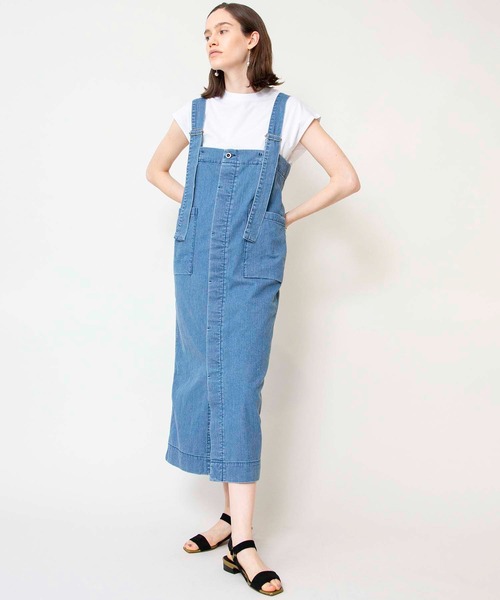 Johnbull(ジョンブル)の「バレルワンピース(ジャンパースカート・レディース・ライトインディゴブルー・MEDIUM/SMALL)」の6枚目の写真