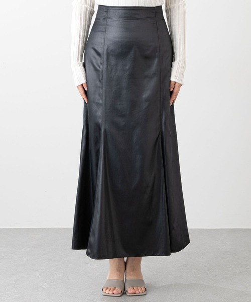 Whim Gazette(ウィムガゼット)の「サテンフレアスカート(スカート・レディース・ブラック/シルバー・36/38)」の12枚目の写真