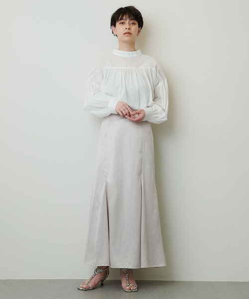 Whim Gazette(ウィムガゼット)の「サテンフレアスカート(スカート・レディース・ブラック/シルバー・36/38)」の9枚目の写真