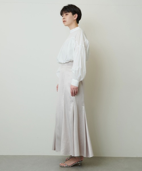 Whim Gazette(ウィムガゼット)の「サテンフレアスカート(スカート・レディース・ブラック/シルバー・36/38)」の3枚目の写真