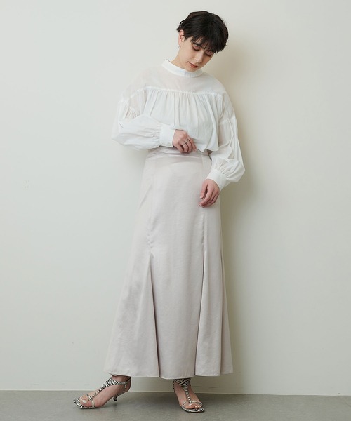 Whim Gazette(ウィムガゼット)の「サテンフレアスカート(スカート・レディース・ブラック/シルバー・36/38)」の17枚目の写真