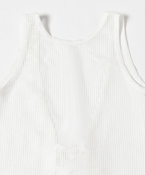BEAMS LIGHTS（ビームスライツ）の「BEAMS LIGHTS / メッシュ バック リボン チュニック（シャツ/ブラウス・レディース・ホワイト/ブラック・ONE SIZE）」の8枚目の写真