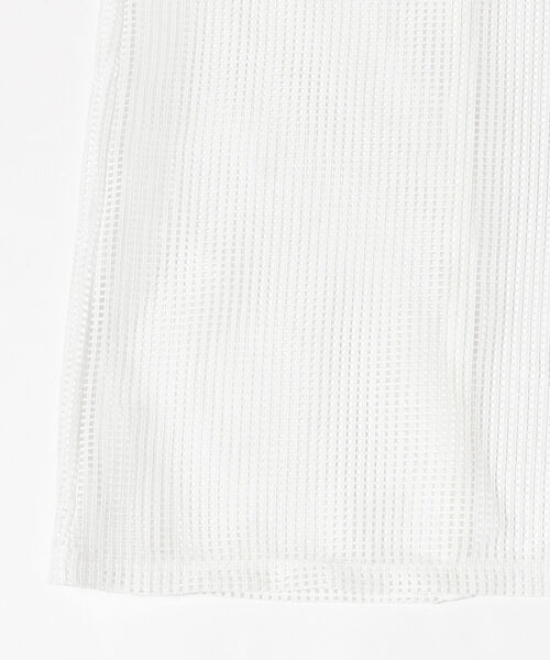 BEAMS LIGHTS（ビームスライツ）の「BEAMS LIGHTS / メッシュ バック リボン チュニック（シャツ/ブラウス・レディース・ホワイト/ブラック・ONE SIZE）」の9枚目の写真