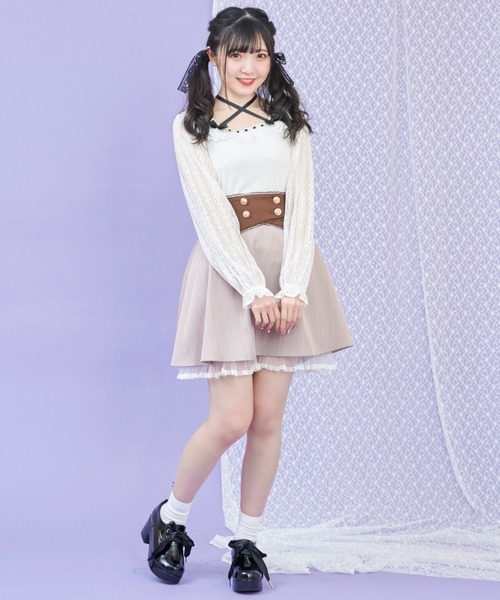 胸元クロススクエアトップス Tシャツ トップス Secret カットソー Secret Honey シークレットハニー のファッション