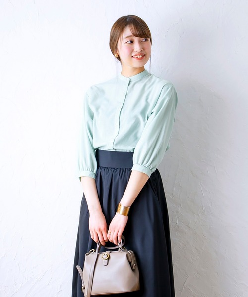 studio CLIP（スタディオクリップ）の「【追加予約受付中】《みんつく企画》お客様と作ったシワになりにくいイージーケアシャツ（シャツ/ブラウス・レディース・ベージュ/オフホワイト/ミント/ストライプ/チェック/その他3/その他5/その他4・MEDIUM/LARGE/X-LARGE/XXX-LARGE/XX-LARGE）」の4枚目の写真