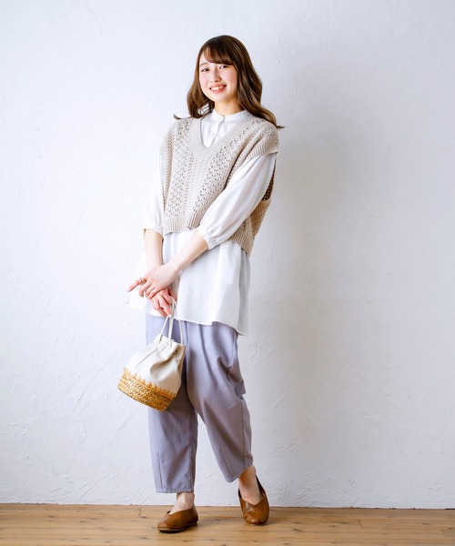 studio CLIP（スタディオクリップ）の「【追加予約受付中】《みんつく企画》お客様と作ったシワになりにくいイージーケアシャツ（シャツ/ブラウス・レディース・ベージュ/オフホワイト/ミント/ストライプ/チェック/その他3/その他5/その他4・MEDIUM/LARGE/X-LARGE/XXX-LARGE/XX-LARGE）」の19枚目の写真