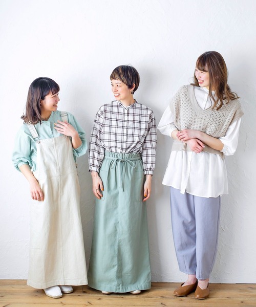 studio CLIP（スタディオクリップ）の「【追加予約受付中】《みんつく企画》お客様と作ったシワになりにくいイージーケアシャツ（シャツ/ブラウス・レディース・ベージュ/オフホワイト/ミント/ストライプ/チェック/その他3/その他5/その他4・MEDIUM/LARGE/X-LARGE/XXX-LARGE/XX-LARGE）」の9枚目の写真