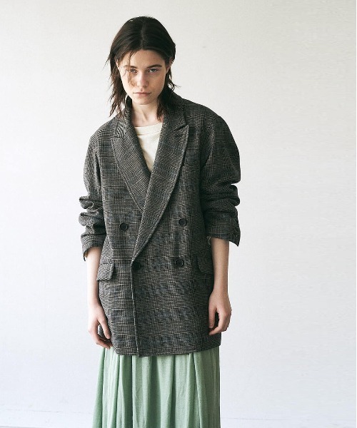 UNFIL（アンフィル）の「unfil アンフィル / geelong lambs-flannel double-breasted jacket ジーロンラムウールフランネル ダブルブレストテーラードジャケット セットアップ / WOFL-UW120（テーラードジャケット・レディース・その他・1）」の6枚目の写真