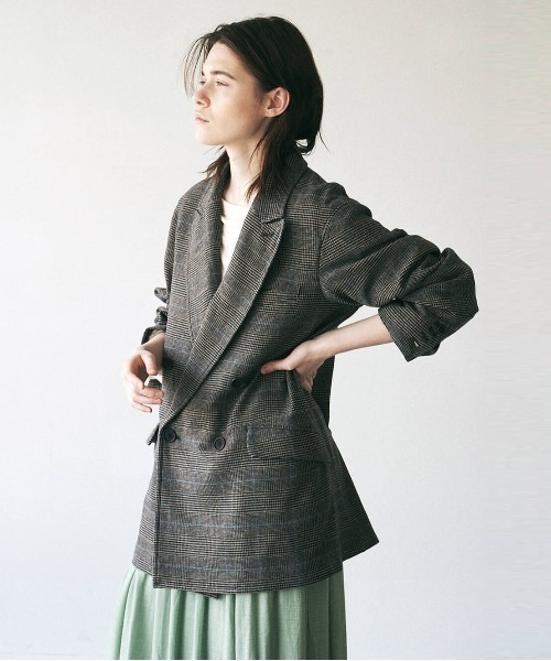 UNFIL（アンフィル）の「unfil アンフィル / geelong lambs-flannel double-breasted jacket ジーロンラムウールフランネル ダブルブレストテーラードジャケット セットアップ / WOFL-UW120（テーラードジャケット・レディース・その他・1）」の8枚目の写真