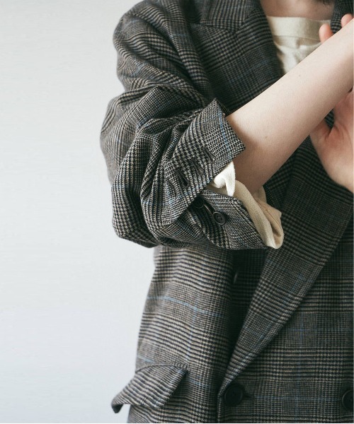 UNFIL（アンフィル）の「unfil アンフィル / geelong lambs-flannel double-breasted jacket ジーロンラムウールフランネル ダブルブレストテーラードジャケット セットアップ / WOFL-UW120（テーラードジャケット・レディース・その他・1）」の9枚目の写真