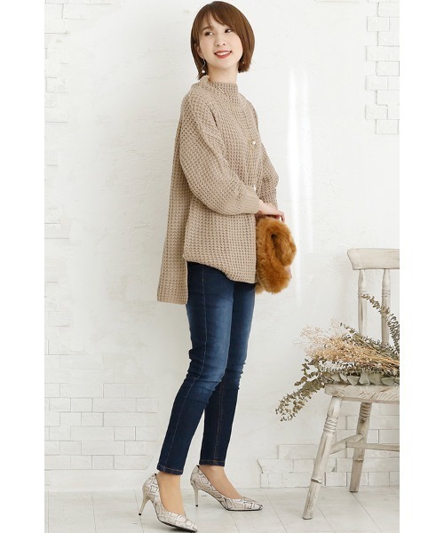 ElegChic（エレグシック）の「ハイウエストスキニーデニム（デニムパンツ・レディース・ネイビー/ブルー・L/4L/XL/XXL/M）」の15枚目の写真