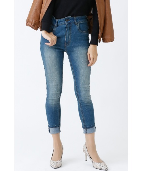 ElegChic（エレグシック）の「ハイウエストスキニーデニム（デニムパンツ・レディース・ネイビー/ブルー・L/4L/XL/XXL/M）」の20枚目の写真