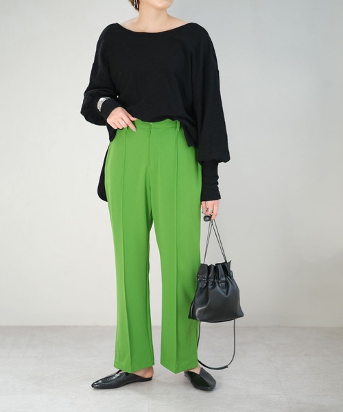 ＡＮＤＪ（アンドジェイ）の「背中開きTシャツチュニック（Tシャツ/カットソー・レディース・ブラック/カーキ/グレイッシュベージュ・M）」の14枚目の写真