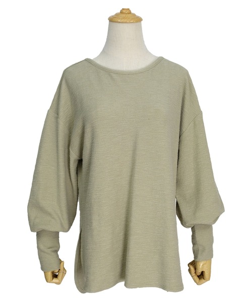 ＡＮＤＪ（アンドジェイ）の「背中開きTシャツチュニック（Tシャツ/カットソー・レディース・ブラック/カーキ/グレイッシュベージュ・M）」の18枚目の写真