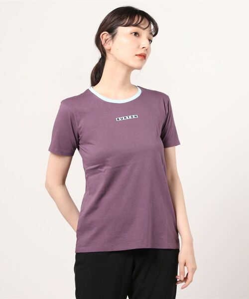 BURTON（バートン）の「オーガニックコットン 半袖 ロゴ Tシャツ（Tシャツ/カットソー・レディース・パープル/ブラック・S/XS/M）」の9枚目の写真
