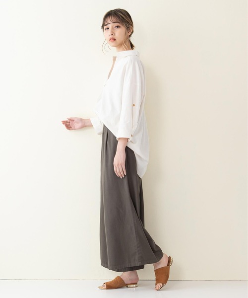 fort point(フォーポイント)の「【C-FORT POINT】コットンリネン シャツブラウス(シャツ/ブラウス・レディース・ベージュ/ダークベージュ・MEDIUM/LARGE)」の18枚目の写真