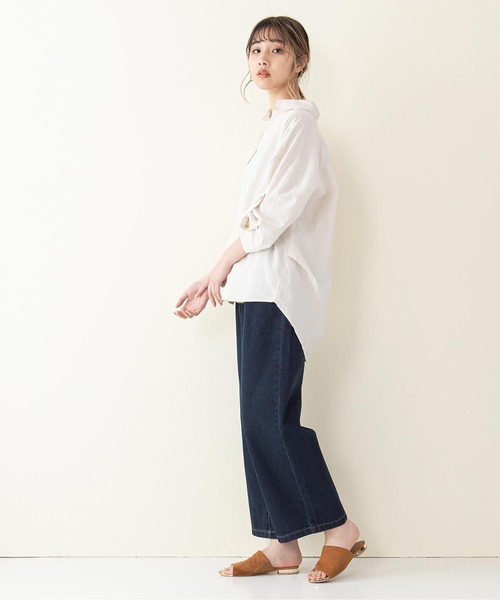 fort point(フォーポイント)の「【C-FORT POINT】コットンリネン シャツブラウス(シャツ/ブラウス・レディース・ベージュ/ダークベージュ・MEDIUM/LARGE)」の12枚目の写真