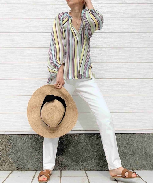 Casselini（キャセリーニ）の「サンカットラフィアキャペリン（ハット・レディース・ベージュ・ONE SIZE）」の2枚目の写真