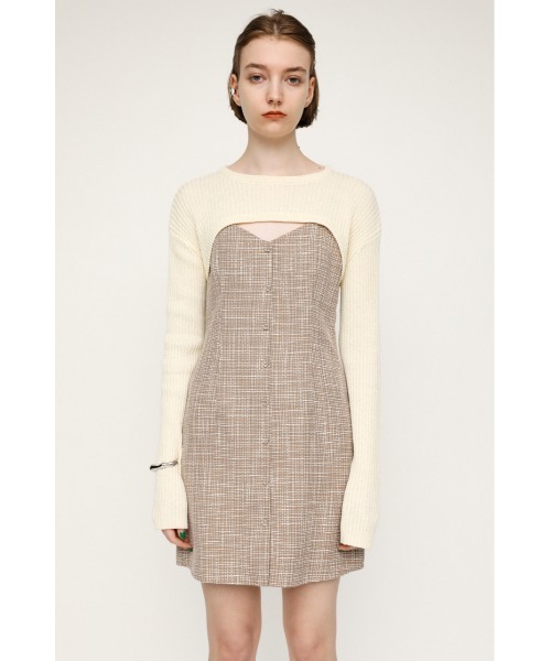 SLY（スライ）の「LINEN TWEED MINI OP リネン ツイード ミニ