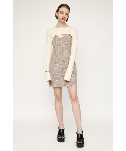 SLY（スライ）の「LINEN TWEED MINI OP リネン ツイード ミニ