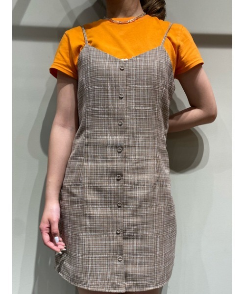 SLY（スライ）の「LINEN TWEED MINI OP リネン ツイード ミニ