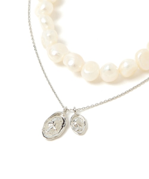 GLOBAL WORK（グローバルワーク）の「淡水パール2連ネックレス/947879（ネックレス・レディース・ゴールド/ライトグレー・FREE）」の11枚目の写真
