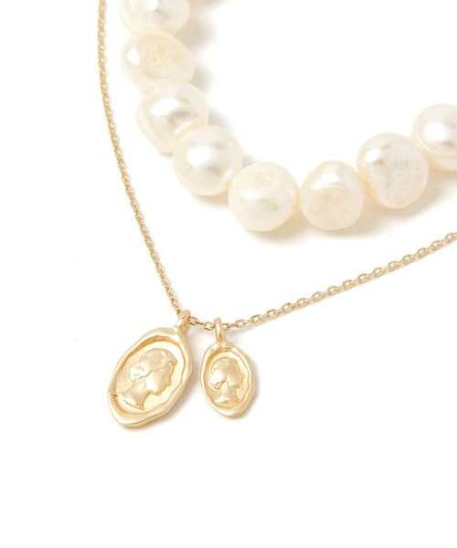 GLOBAL WORK（グローバルワーク）の「淡水パール2連ネックレス/947879（ネックレス・レディース・ゴールド/ライトグレー・FREE）」の12枚目の写真