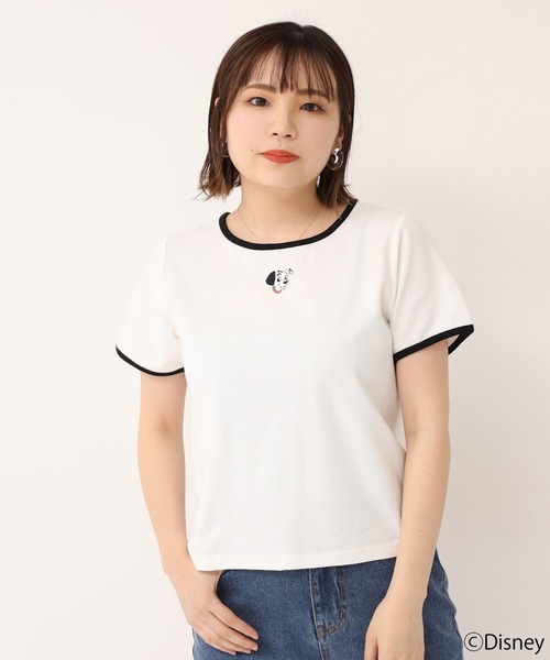 one after another NICE CLAUP（ワンアフターアナザーナイスクラップ）の「101匹わんちゃん/配色チビTシャツ（Tシャツ/カットソー・レディース・ホワイト系その他/ブラック/ブラック系その他/オフホワイト・FREE）」の22枚目の写真