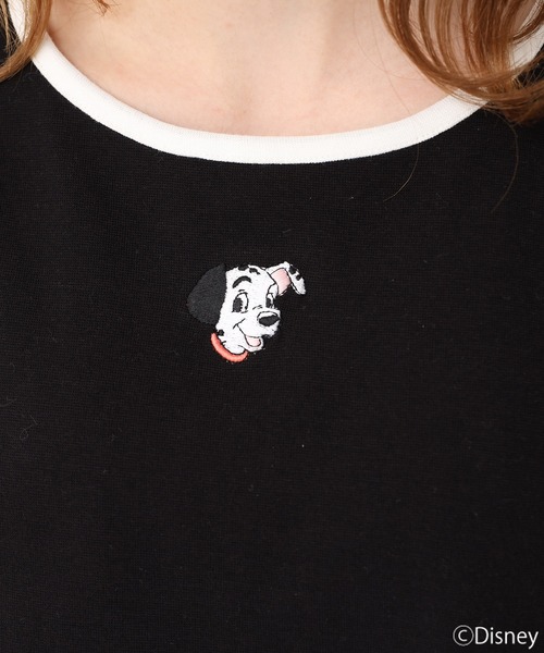 one after another NICE CLAUP（ワンアフターアナザーナイスクラップ）の「101匹わんちゃん/配色チビTシャツ（Tシャツ/カットソー・レディース・ホワイト系その他/ブラック/ブラック系その他/オフホワイト・FREE）」の7枚目の写真