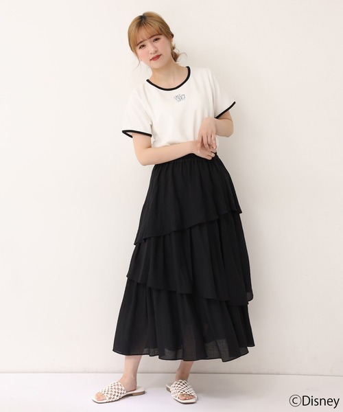 one after another NICE CLAUP（ワンアフターアナザーナイスクラップ）の「101匹わんちゃん/配色チビTシャツ（Tシャツ/カットソー・レディース・ホワイト系その他/ブラック/ブラック系その他/オフホワイト・FREE）」の19枚目の写真