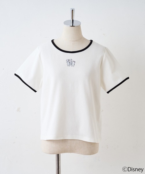 one after another NICE CLAUP（ワンアフターアナザーナイスクラップ）の「101匹わんちゃん/配色チビTシャツ（Tシャツ/カットソー・レディース・ホワイト系その他/ブラック/ブラック系その他/オフホワイト・FREE）」の20枚目の写真