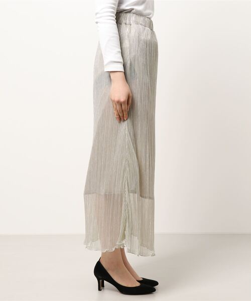 Chillfar（チルファー）の「シアープリーツスカート（スカート・レディース・シルバー/アイボリー・FREE）」の4枚目の写真