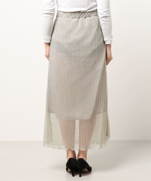 Chillfar（チルファー）の「シアープリーツスカート（スカート・レディース・シルバー/アイボリー・FREE）」の3枚目の写真