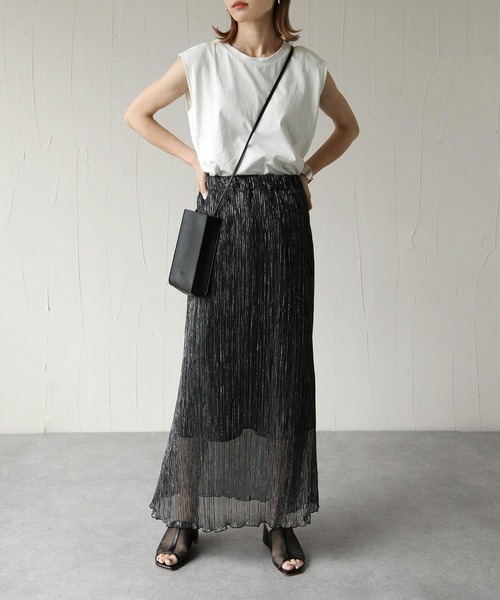 Chillfar（チルファー）の「シアープリーツスカート（スカート・レディース・シルバー/アイボリー・FREE）」の11枚目の写真