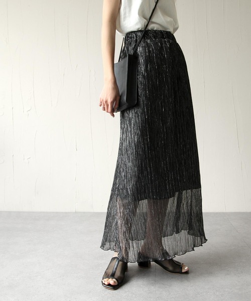 Chillfar（チルファー）の「シアープリーツスカート（スカート・レディース・シルバー/アイボリー・FREE）」の12枚目の写真
